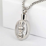 Stainless Steel "I Love You" Cremation Pendant | Vision Medical