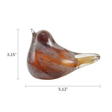 Blown Glass Amber Lyrical Songbird Ash Cremation Keepsakes | holds minimal amount of ash