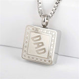 Cremation Jewelry | Stainless Steel Dad Cremation Pendant | Vision Medical