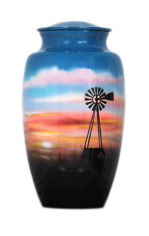 Sunset in the Heartland Hand Painted Cremation Urn | Vision Medical